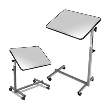 Tavolino da letto HERDEGEN EASY modello 421000 – tavolino compatto, altezza regolabile 70–105 cm, piano 600×400 mm, inclinabile 0–90°, 4 ruote con freno, portata massima 10 kg