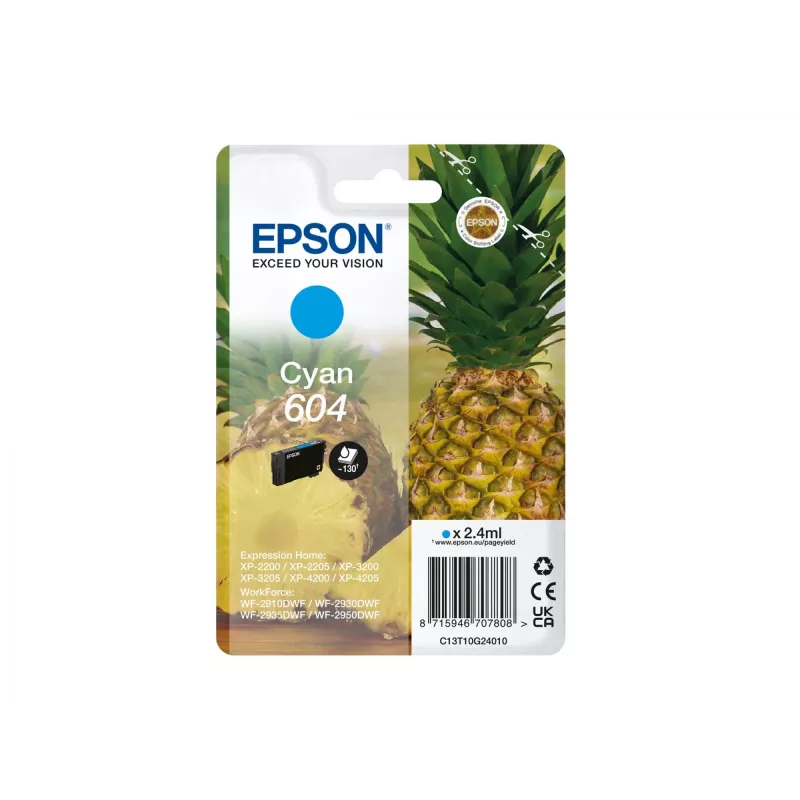 Epson 604 Cartuccia d'inchiostro 1 pezzo Originale Standard cyan