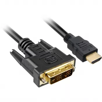 Cavo adattatore Sharkoon - Single Link - HDMI maschio a DVI-D maschio