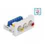 Modulo RCA DeLOCK Easy 45 3 x RCA femmina 22,5 x 45 mm