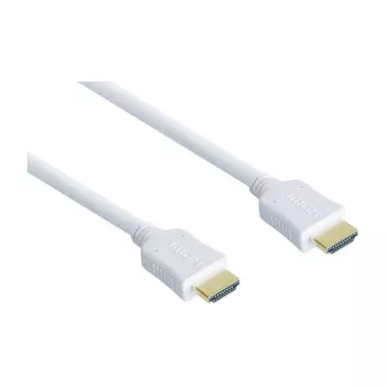 Cavo HDMI® ad alta velocità con Ethernet, connettori placcati oro, connettore A maschio a connettore A maschio, bianco, 0,5 m, Good Connections®