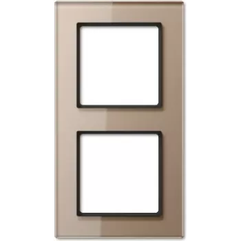 Placca interruttore in vetro JUNG AC 582 GL CH Champagne — vetro, 84×155 mm
