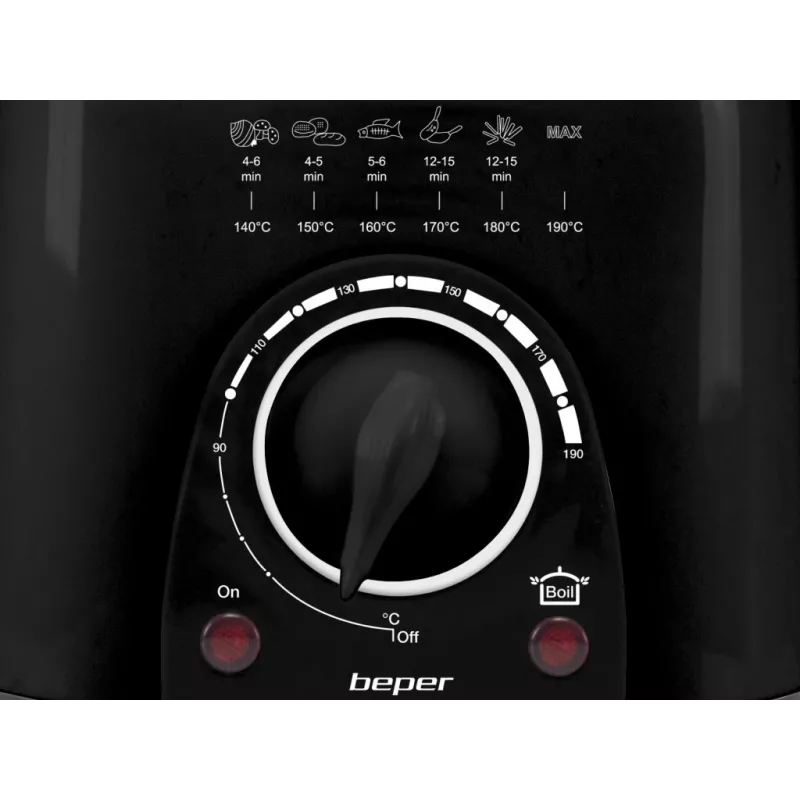 Friggitrice elettrica Beper P101FRI100, potenza 1000 W, capacità 2 L