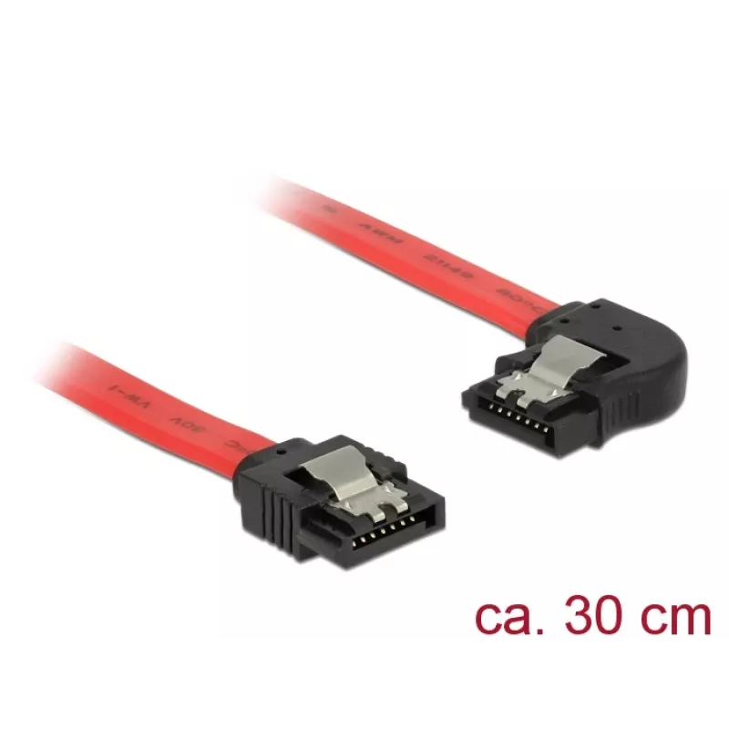 Cavo SATA DeLOCK 83963 0,3 m SATA 7 pin nero rosso