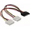 SATA 15 pin su 2x connettore femmina 4 pin Molex 20 cm DeLOCK 65159