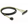 Cavo SCSI DeLOCK 85685 nero giallo 1 m 1 x Mini SAS HD SFF-8643 4 x SATA 7 Pin