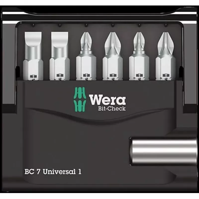 Wera Bit-Check 7 Universal 1 set di inserti 05056295001, 7 pz.