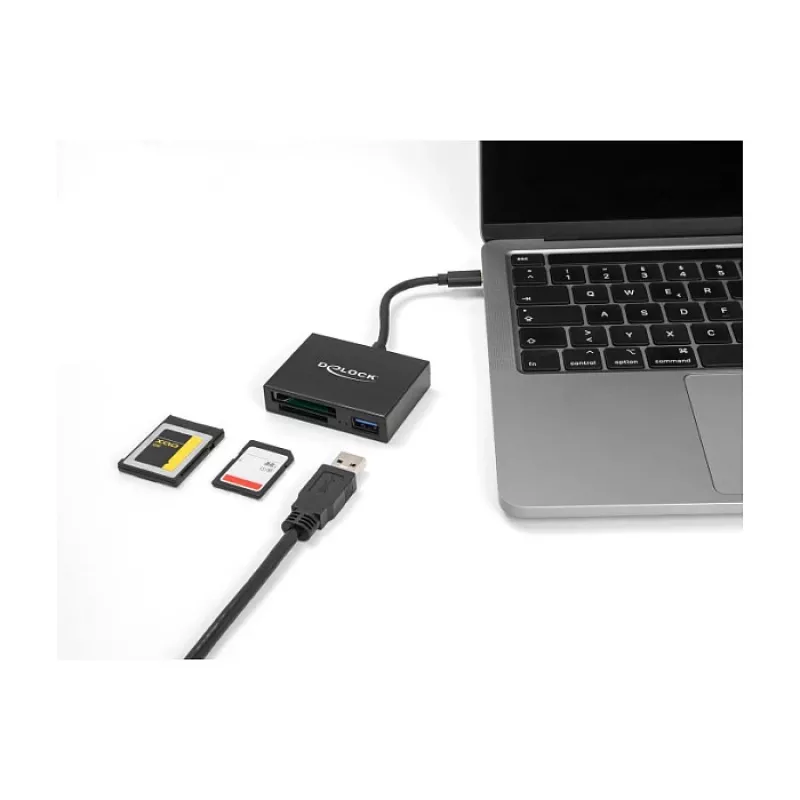 Lettore di schede DeLOCK USB-C per schede di memoria XQD e SD USB 5 Gbit/s