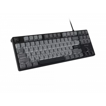 Tastiera gaming NATEC Fury Kanabo K2 US bianca retroilluminata meccanica nero-grigio
