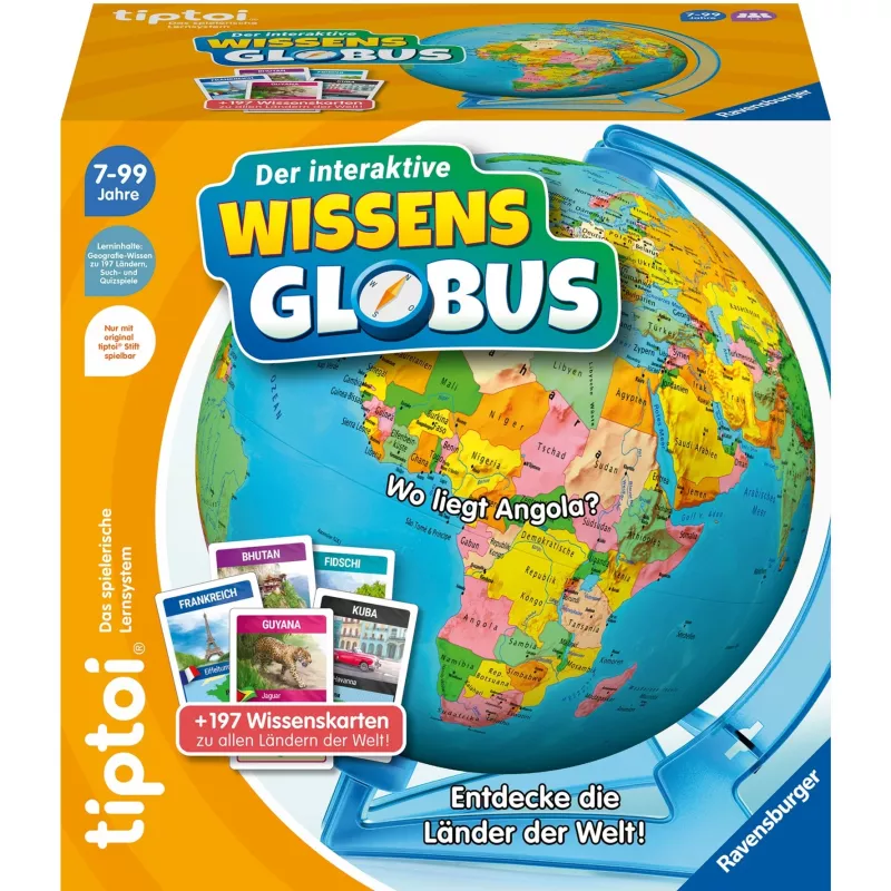 Giocattolo educativo Ravensburger tiptoi Globo interattivo della conoscenza