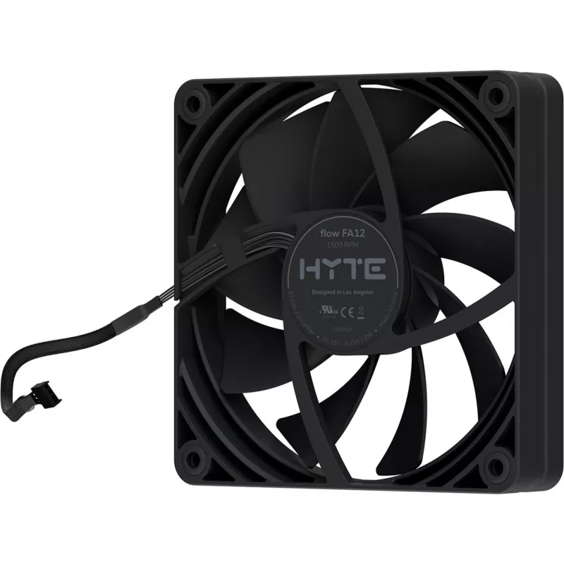 Ventola per case 120 mm confezione da 4 HYTE FA12 nero, supporto PWM, montaggio standard 120 mm