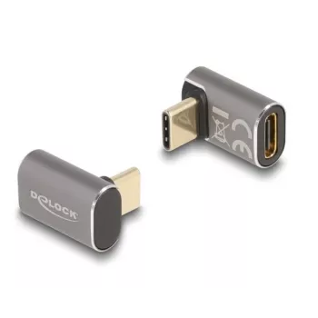 Adattatore USB DeLOCK 40 Gbit/s USB Type-C PD 3.0 100 W connettore maschio a connettore femmina angolare 8K 60 Hz metallo