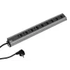 Prolunga elettrica Bachmann 300.001 2 m 9 prese AC, per interni, nero, grigio
