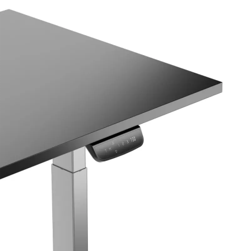Tavolo regolabile in altezza Up Up Bjorn grigio, piano M nero