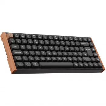 Keychron K2 HE (nero/legno, layout DE, Gateron Double-Rail Magnetic Nebula, telaio in alluminio)