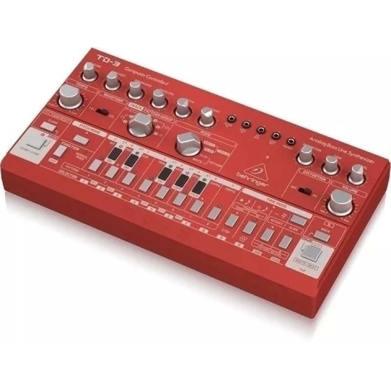 Sintetizzatore analogico Behringer TD-3-RD rosso 9V DC