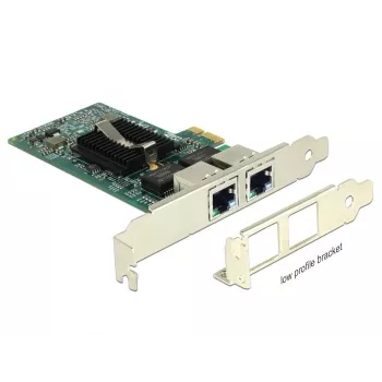 Scheda PCIe Delock 2x Gigabit LAN adattatore di rete