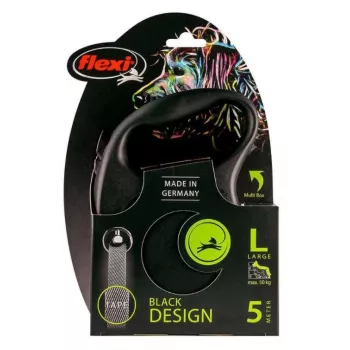 Flexi Black Design L 5 m guinzaglio per cani con meccanismo a rotella