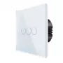 Interruttore a parete touch Spring 3 vie vetro bianco — modello 0
