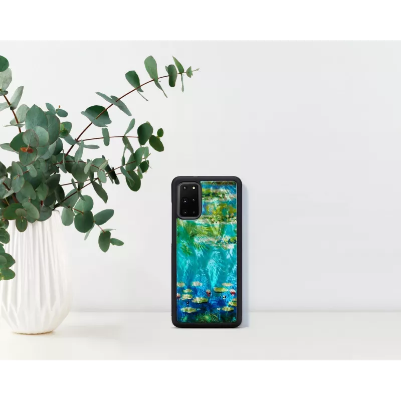 Custodia per cellulare iKins per Samsung Galaxy S20+ — design nero ninfee