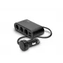 Caricabatterie USB da auto SAVIO SA-024 — caricabatterie universale per dispositivi mobili, ingresso 12–24 V, uscita 5 V, nero, accendisigari