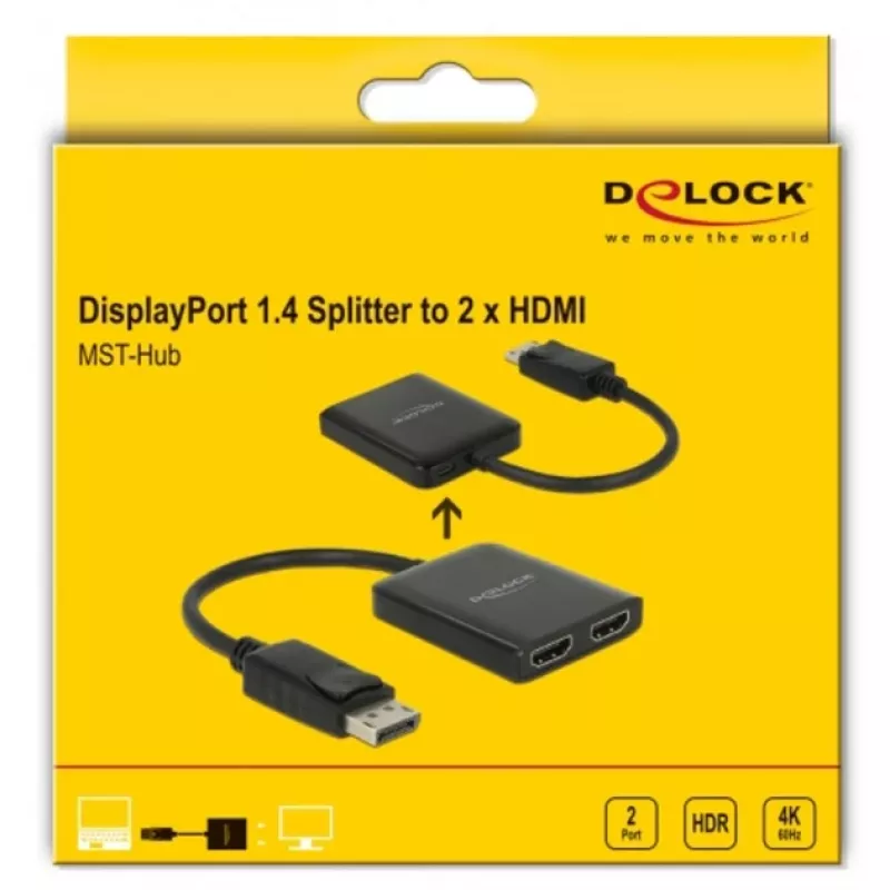 Video splitter DeLOCK 87769 DisplayPort su 2x HDMI