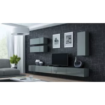 Armadietto Cama VIGO 90 chiuso 90/35/32 grigio/grigio lucido