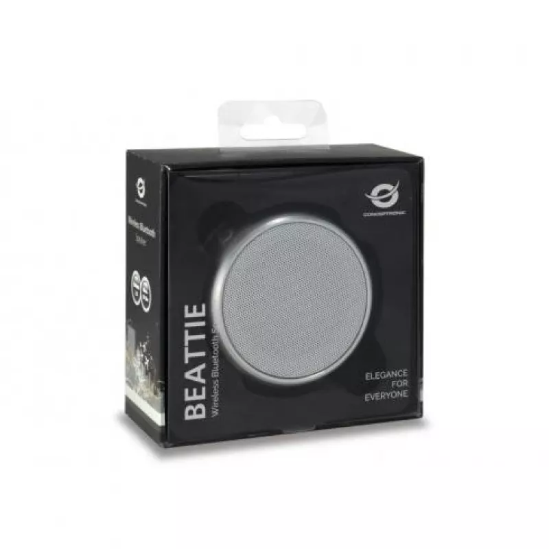Conceptronic BEATTIE 01S altoparlante Bluetooth wireless, 3 W, Bluetooth 3.0+HS, microfono integrato, microSD, Micro-USB, argento