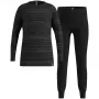 Odlo Set long ACTIVE WARM ECO SET intimo bambino, taglia 140 cm, nero e grigio