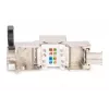 Modulo keystone Digitus CAT 8.1 RJ-45 schermato piatto bianco