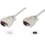 Digitus ASSMANN - Cavo prolunga seriale - DB-9 (F) a DB-9 (M) - 5 m - stampato, viti a testa zigrinata - beige (AK-610203-050-E)