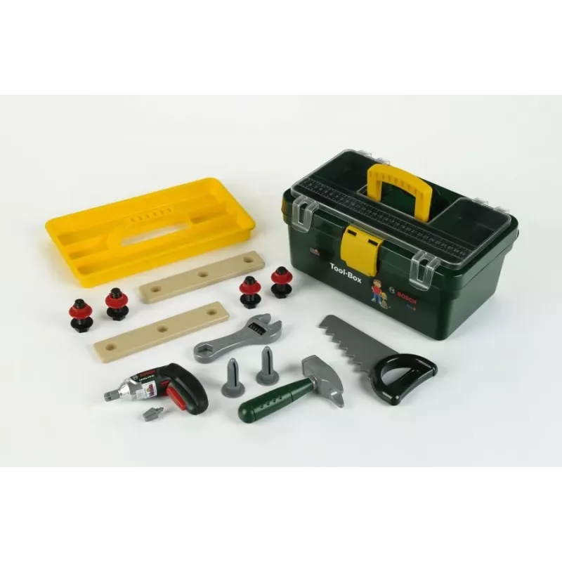 Klein Toys cassetta degli attrezzi Bosch con avvitatore Ixolino (8305)