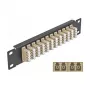 Patch panel fibra ottica DeLOCK 10 pollici 12 porte LC quad beige 1U nero