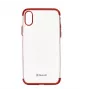 Cover Tellur iPhone X rosso trasparente