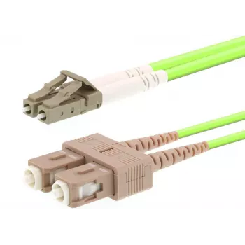 Cavo in fibra ottica LOGON AL5LCSC005I/5I OM5 0,5 m LC su SC full duplex verde chiaro