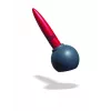 ViceVersa Inky 2-in-1 pelapatate e raschietto con supporto, rosso