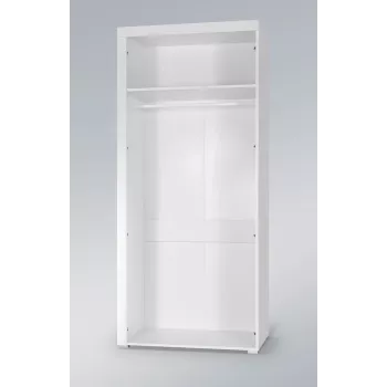 Armadio cama meble SAMBA bianco/bianco lucido, 900×550×2030 mm, 1 ripiano