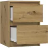 Topeshop K2 ARTISAN comodino 2 cassetti rovere