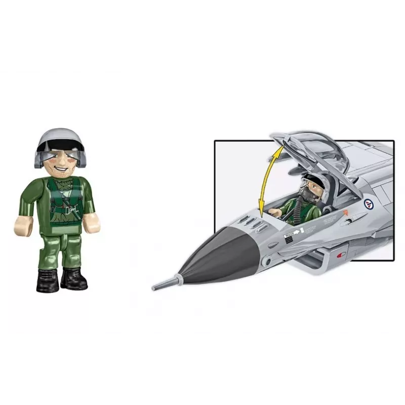 Kit di costruzione Cobi F-16AM Fighting Falcon, 495 pezzi, modello in scala