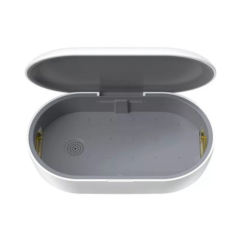Devia Stazione di ricarica wireless con box di disinfezione, bianco