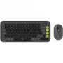 Logitech POP ICON COMBO Swiss, grafite/verde, Bluetooth, Swiss, 920-013275