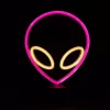 Lampada da tavolo MANTA SNL86PK Style Neon Lights UFO rosa – lampada neon decorativa rosa