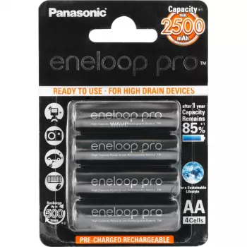 Batteria ricaricabile AA Panasonic BK-3HCCE/4BE NiMH 1,2 V 4 pezzi