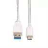 VALUE - cavo USB - USB 3.0 (M) a USB Type-C (M) - 5 V - 900 mA - 50 cm - bianco (11.99.9010)