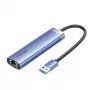 Vention TGFSB hub USB 3.0 5 in 1, 3x USB 3.0, Gigabit RJ45, USB-C, 5 Gbps, 0,15 m, blu