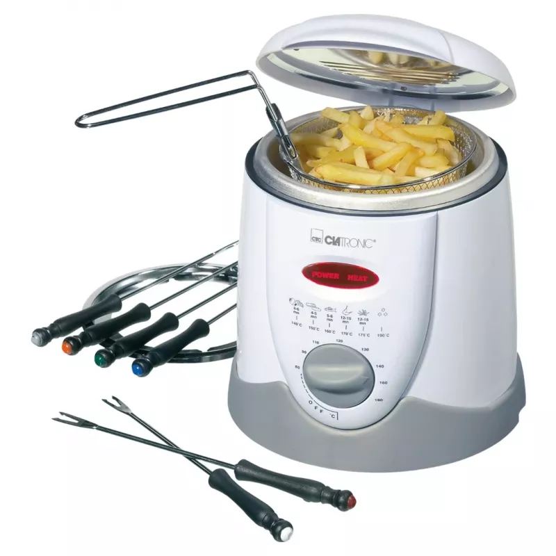 Friggitrice Clatronic FFR 2916 Single 1 L a sé stante 900 W grigio, bianco