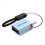 Adattatore USB-C a USB-A Vention CUBH0, USB 3.1, 5 Gbit/s, 3 A, case in alluminio, grigio