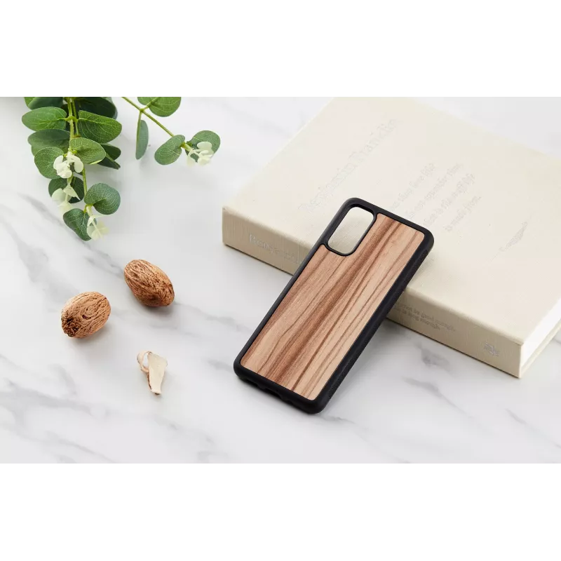 Custodia per cellulare Man and Wood Galaxy S20 Cappuccino nero — custodia protettiva per Samsung Galaxy S20