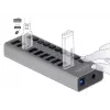 Hub USB esterno 5 Gbps DeLOCK con 10 porte + interruttore
