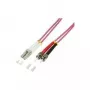 LogiLink - Cavo patch - LC multimodale (M) a ST multimodale (M) - 1 m - fibra ottica - duplex - 50/125 micrometri - OM4 - senza alogeni - viola erica